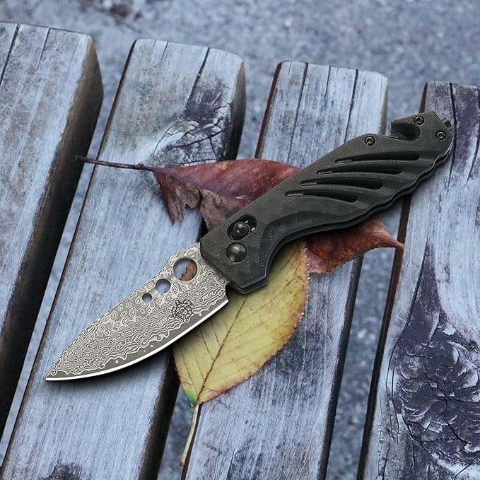 Valentine's &amp Birthday Gift for Men - Ultimate Pocket Folding Knife with AXIS Lock Glass Breaker &amp Rope Cutter &amp Gift Box for Him Husband Boyfriend Father - EDC Camping &amp Emergenc