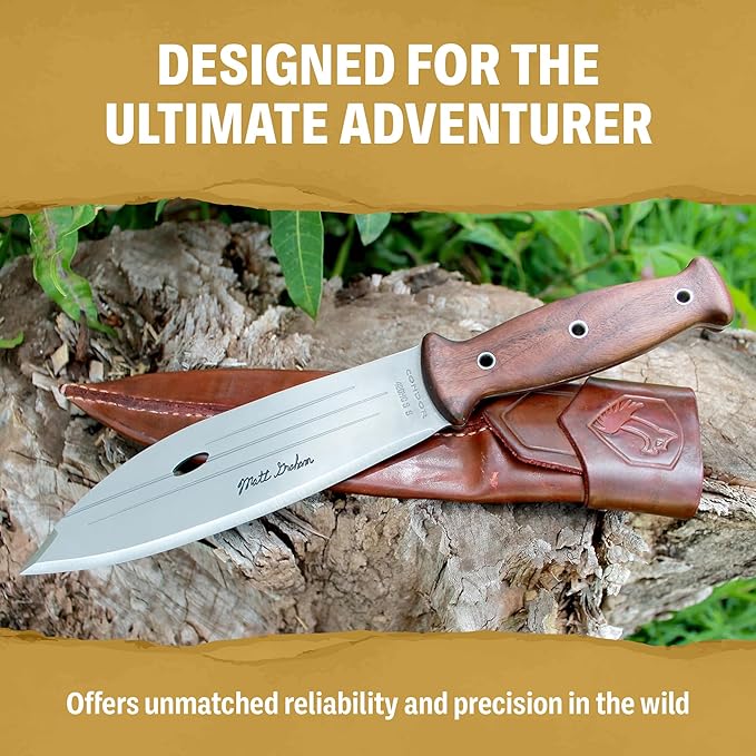 Condor Tool &amp Knife Bushcraft Tomahawk | Solid Hatchet Axe with Handcrafted Welted Leather Sheath | 1060 High Carbon Steel Throwing Axe with a Burnt American Hickory Handle | 6.2in Blade | 31.1oz
