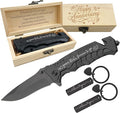 40 Years Wedding Anniversary Keepsake Him 40th Ruby Anniversary Present for Husband 40 Years Marriage Men Gift Idea Engraved Pocket Knife with Wood Box Hunting Camping Fishing Folding Knives