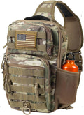 Tactical Shoulder Sling Bag Small Chest Pack 13L Backpack for Men Outdoor Sports CP Camo