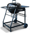 SnS Grills 22-Inch Charcoal Grill and Smoker — MasterKettle with Patented Slow ‘N Sear Deluxe Insert 304 Stainless EasySpin Grate Integrated Side Table 10-Year Warranty.