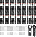 MC4 Solar Connectors 30 Pairs/60pcs Solar Panel Cable Connectors Waterproof IP67 1000V 30A Male/Female Connector with 2 Pack Wrenches