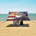 ALAZA Independence Day Flag with Eagles Firework Beach Tent Sun Shelter Portable Canopy Sunshade for Outdoor Camping Picnics Backyard Fun 10x9 ft