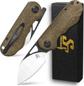 Sitivien ST156 Pocket Folding Knife Sandvik 14C28N Steel Blade with Micarta HandleChinese Zodiac Series EDC Tool Knifes for Camping Hiking Survival Fishing(Green)