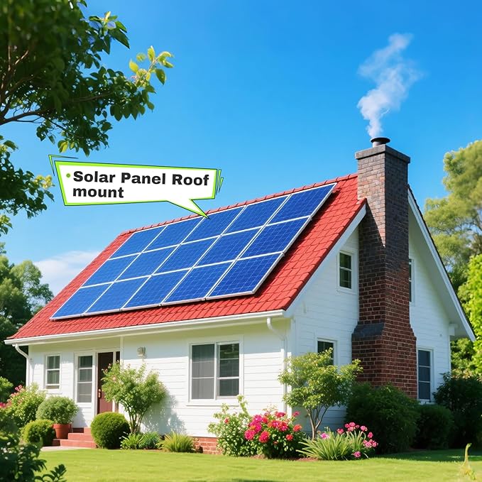 4 Pack 45inch Adjustable Solar Panel Tilt Mount Brackets with Foldable Tilt Legs.Solar Panel Stand for 45 Panels | 2400Pa Windproof Adjustable Solar Panel Mount Brackets Kit for RV/Roof/Ground