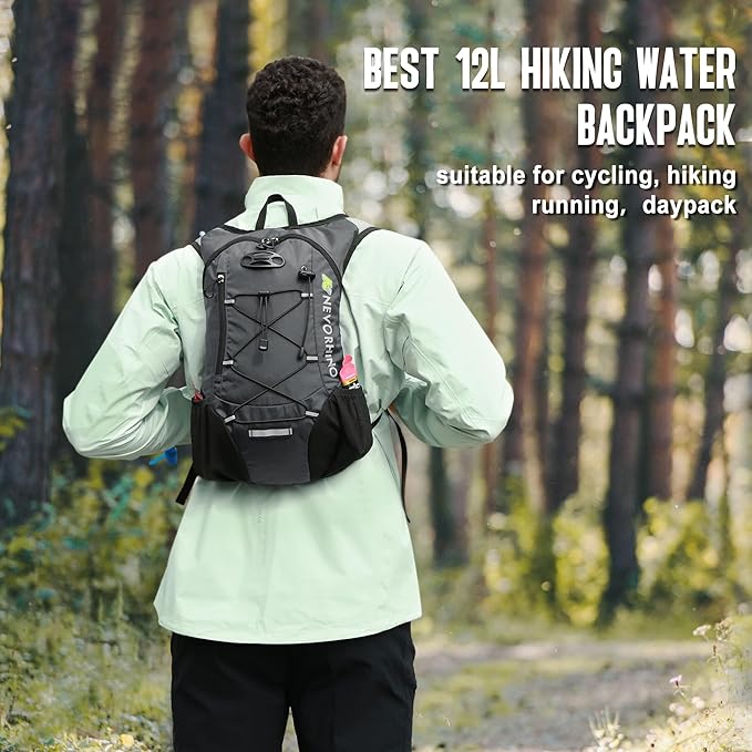 Lightweight Hydration Backpack Running Backpack with 2L Water Bladder Hydro Water Daypack for Cycling Hiking Rave for Men Women