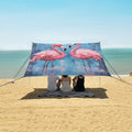 ALAZA Two Pink Flamingo Beach Tent Sun Shelter Portable Canopy Sunshade for Outdoor Camping Picnics Backyard Fun 10x9 ft