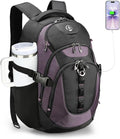 Swissdigital Design Laptop Backpack with USB Charging Port Travel Backpack Fits 15.6 inches Computer 31L College School Backpack for Women Light Purple/Black | SD803-85