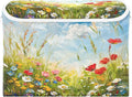 senya Large Storage Bins with Linen Oil Painting Flower Collapsible Foldable Storage Cubes Fabric Closet Organizer Containers Box with Flip-Top Lid for Home Bedroom Office 16.7 x 12.6 x 11.8in
