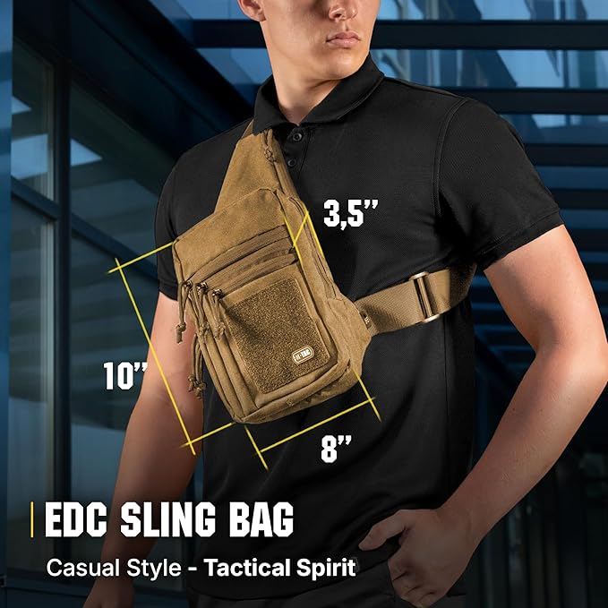 M-Tac CCW Sling Bag for Men &amp Women - EDC Shoulder Bag Tactical - Crossbody Concealed Carry Bag - Mens Chest Pack