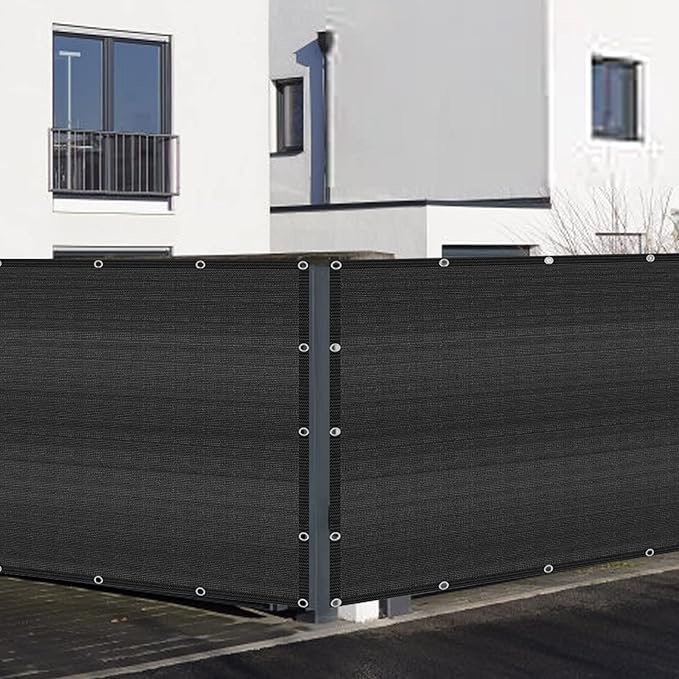 Black 4' x 33' Fence Privacy Screen Commercial Outdoor Backyard Shade Windscreen Mesh Fabric