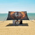 ALAZA Roaring Tiger Beach Tent Sun Shelter UPF50+ Protection Beach Shade Canopy w/ 4 Sandbags for Outdoor Camping Fishing Backyard Fun Picnic 10x9 ft