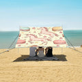 ALAZA Horse Macaron Cake Seamless Beach Tent Sun Shelter Portable Canopy Sunshade for Outdoor Camping Picnics Backyard Fun 10x9 ft