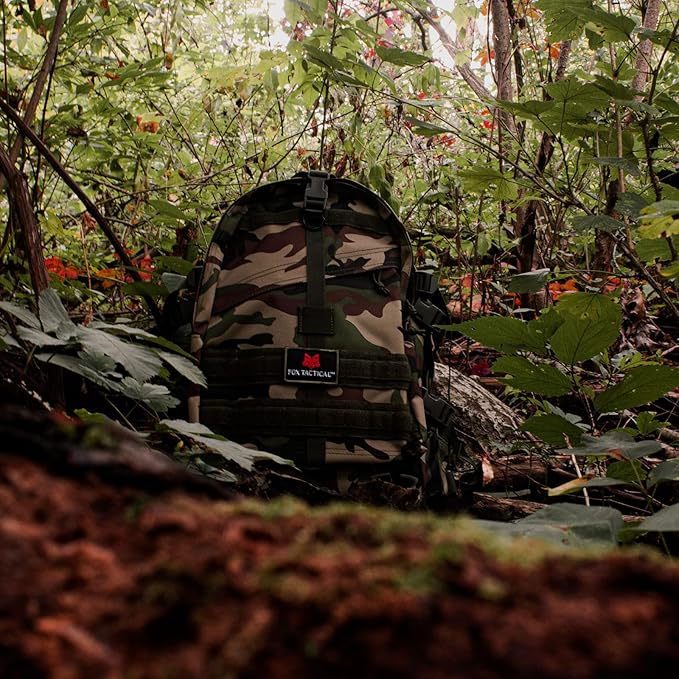 FOX OUTDOOR PRODUCTS Large Transport Pack | 37L Tactical Backpack with Compression Straps Hydration Pocket &amp Modular Webbing