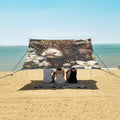 ALAZA Highland Cattle Lily Beach Tent Sun Shelter Portable Canopy Sunshade for Outdoor Camping Picnics Backyard Fun 10x9 ft