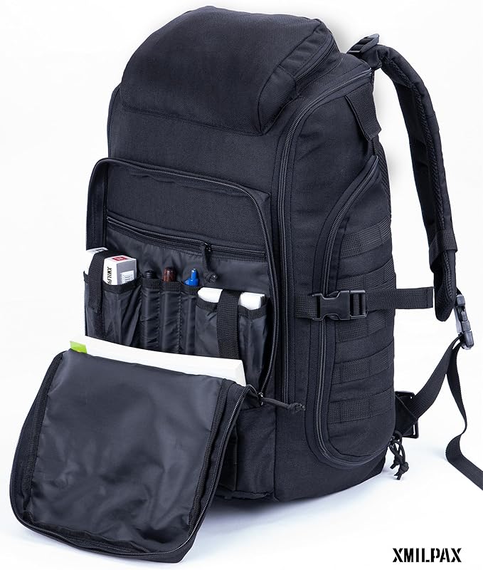 35L Tactical Backpack Military Rucksack MOLLE Quick-Access Flap EDC Pack for Hiking Camping Travel Work Bugout Emergency