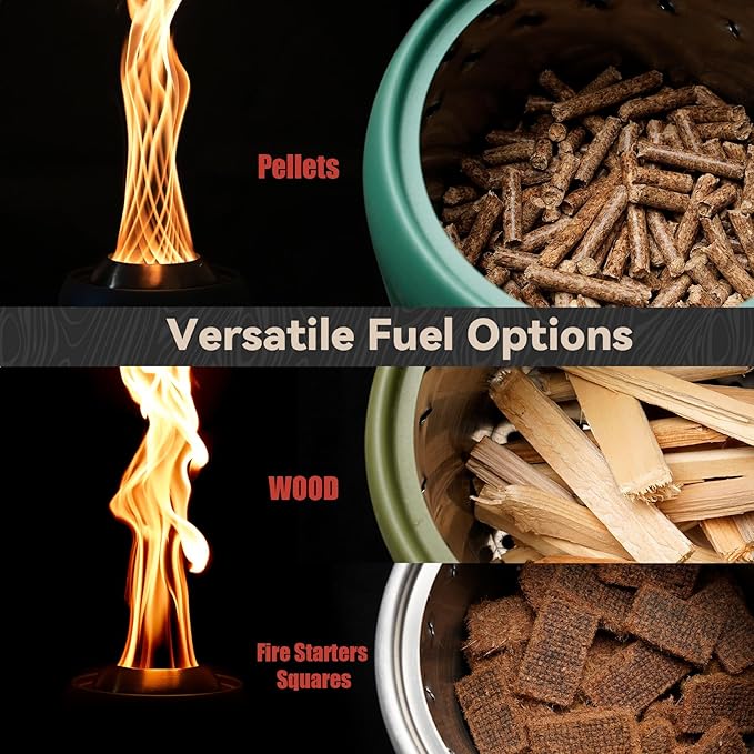 ONLYFIRE OUTDOOR LIVING 12 Tabletop Fireplace with Carrying Bag Portable Fire Pit for Camping RV Tailgating Patio Backyard Bonfire Smokeless Camp Stove Stainless Steel #FP054 Silver