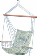 Hammock Chair Hanging Rope Swing *12 Patterns Quality Comfortable and Breathable Fabric - Indoor/Outdoor - Grey Herringbone Pattern