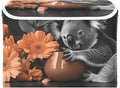 AIXIWAWA Lidded Storage Cube (Koala Floral) Fabric Foldable Closet Bins with Flip Lid and Handles Organizer Basket Container 16.5 x 12.6 x 11.8 IN