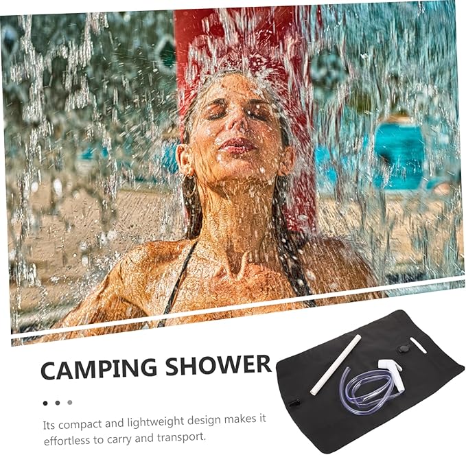 balacoo 1set Portable Outdoor Shower Bag Camping Toiletry Bag for Hiking Fishing and Road Trips Easy Setup and Versatile Use Father Day