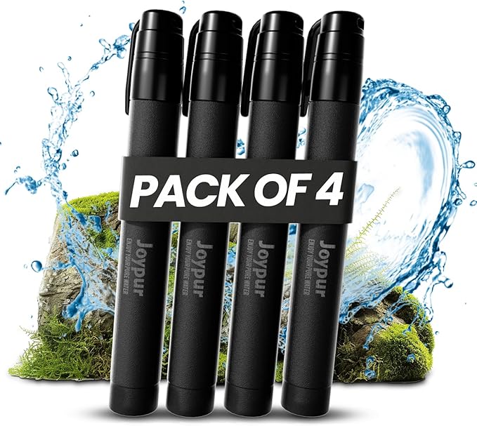 Portable Water Filter Straw Survival Essential Camping &amp Hiking Gear Water Purification Straw for Travel Biking and Emergency Preparedness