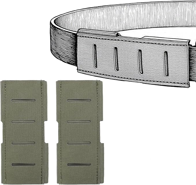 Detachable Horizontal MOLLE Single Module - Hook &amp Loop Adapter for Tactical Waist Rigs Secure Gear with Heavy-Duty Panels