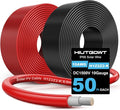 10AWG Solar Wire Solar Cable 50Ft Solar Extension Cable Solar Panel Wire 10 Gauge Wire Tinned Copper PV Wire for Home Boat RV Solar Panels Charger Controller Battery Inverter