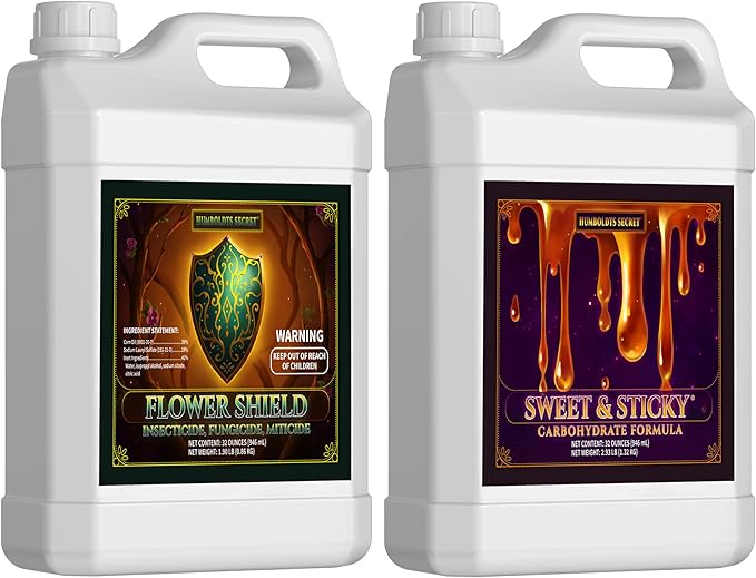 Humboldts Secret Flower Shield – Plant and Flower Protection – Healthy Treatment for Pests and Fungus (32 oz) w/Sweet &amp Sticky – Carbohydrate and Saccharide Energy Source – Energy for Plants (32 o