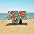 ALAZA Football Stripes Beach Tent Sun Shelter Portable Canopy Sunshade for Outdoor Camping Picnics Backyard Fun 10x9 ft
