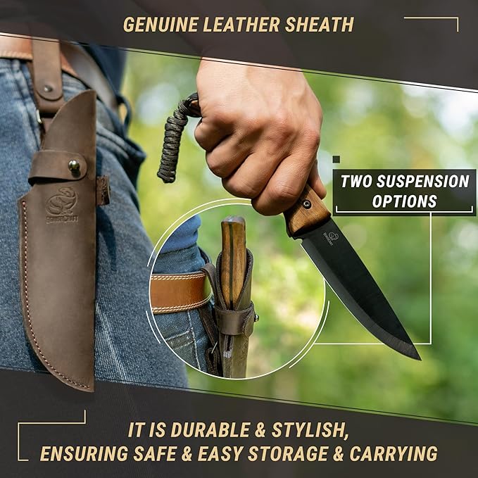 BeaverCraft BSH3 Bushcraft Knife CRG_M Whittling Woodworking Gloves Gloves for Food Prep