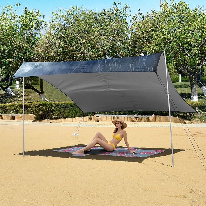 ALAZA Eagles Storm Rain Beach Tent Sun Shelter Portable Canopy Sunshade for Outdoor Camping Picnics Backyard Fun 10x9 ft
