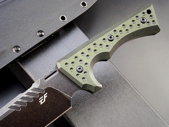 Eafengrow EF146 Fixed Blade Knife Sleipner Steel Blade G10 Handle Full Tang EDC Straight Knife for Working Camping Bushcraft
