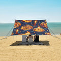 ALAZA Pumpkin Laugh Halloween Beach Tent Sun Shelter UPF50+ Protection Beach Shade Canopy w/ 4 Sandbags for Outdoor Camping Fishing Backyard Fun Picnic 10x9 ft