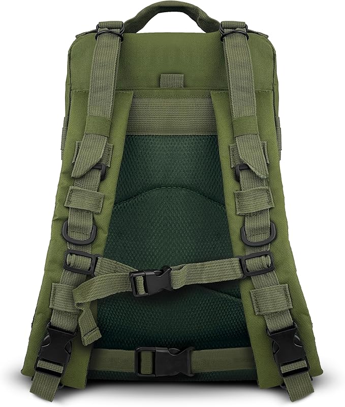 ASA TECHMED Large Tactical Backpack - IFAK Military-Grade Assault Pack Everyday Carry Use Military Backpacks Tactical (Green)