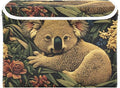 Storage Cube with Lid Art Koala Floral Print 16.5×12.6×11.8 IN Collapsible Large Capacity Foldable Storage Basket Bin Organizer