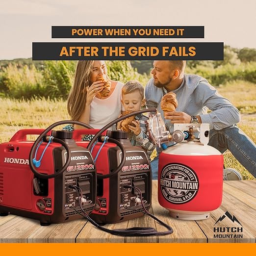 Hutch Mountain Parallel Cable Compatible with Honda Generator EU2200i 1000i 2000i – Heavy Duty Cable for Doubling Power – Inverter Generator Parallel Kit for RV Camping &amp Emergency Power