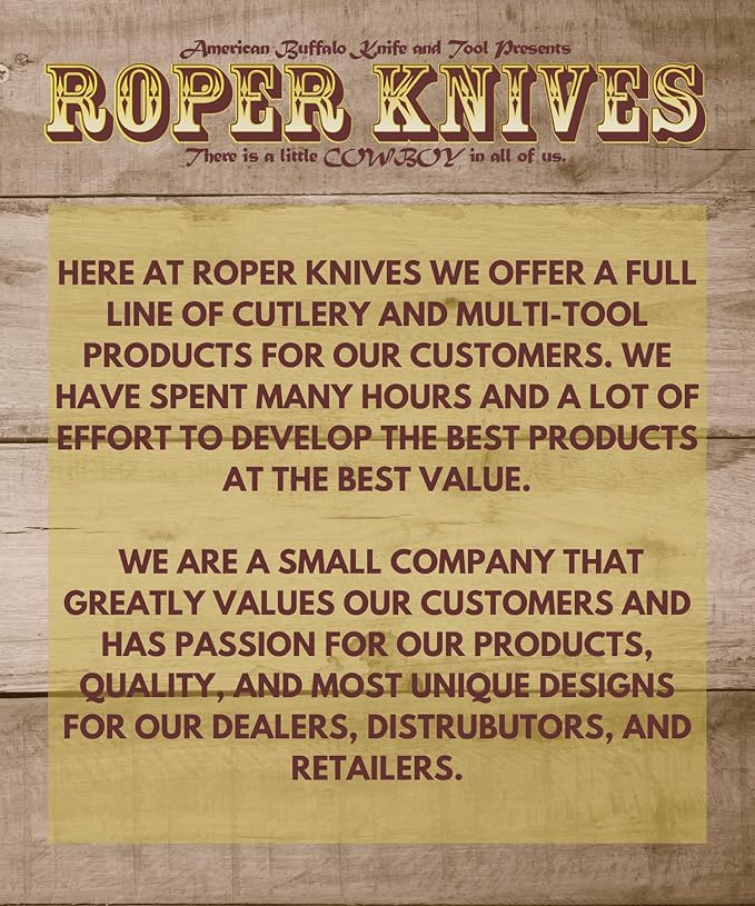 Roper Knives Tumbleweed Jr Tactical EDC Pocket Knife – 3 Inch Carbon Steel Blade with 3.5 Inch Smooth White Bone Handle