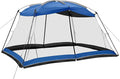 Screen House 13x9 Ft Canopy Tent Sun Shade Shelter Perfect for Outdoor Activities Blue