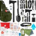 Survival Kit 268 Pcs Emergency Survival Gear and Equipment Supplies with First Aid Kit Camping Axe Headlamp Crossbody Bag for Camping Hiking Hunting Gift for Christmas Men Dads