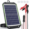 Sun Energise 10W 12V Solar Battery Charger Maintainer PRO Built-in Smart MPPT Charge Controller Waterproof 10 Watt 12 Volt Solar Panel Trickle Charging Kits for Car Auto Boat RV Marine Trailer