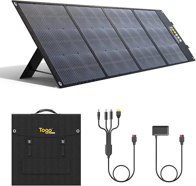 200W Portable Solar Panel Foldable 200W Solar Panel Kit with XT60/DC7909/Anderson Cable &amp USB-C PD 60W 23.5% High-Efficiency Monocrystalline Solar Charger for Power Station RV Camping IP65