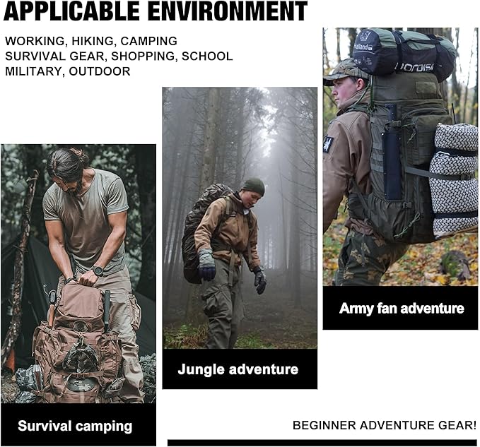 Mardingtop 70L Internal Frame Backpack for HuntingCampingHiking Backpacking Backpack with Rain Cover