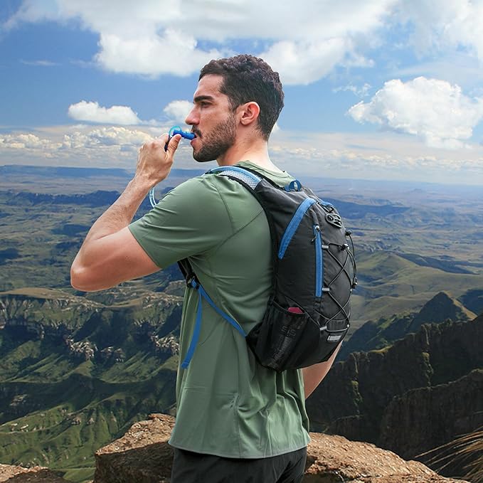Lightweight Hydration Backpack Running Backpack with 2L Water Bladder Hydro Water Daypack for Cycling Hiking Rave for Men Women