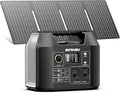 SinKeu Solar Generator with Panels Included - 300W Portable Power Station with 40W Solar Panel256Wh (80000mAh) LiFePO4 Battery with USB DC AC Outlets for Home Laptop RV Hurricane Camping