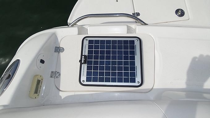 Marine Solar Panel Battery Charger Now 10.0 Watt. Solar maintainer for 1 Lead Acid Battery.