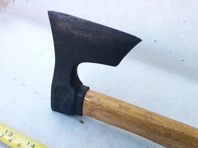 Viking Bearded Axe/Hatchet 14 inches 580 gr Black Alloy Steel Wood Handle Compact Size Great for Camping or Backpacking