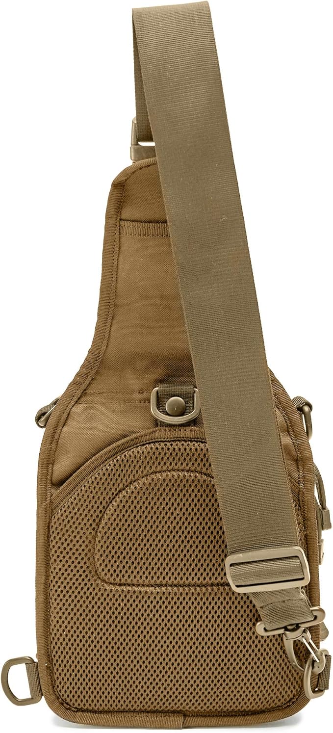 WOLF TACTICAL Compact EDC Sling Bag - Concealed Carry Shoulder Bag for Range Travel Hiking Outdoor Sports