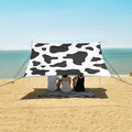 ALAZA Cow Pattern Beach Tent Sun Shelter Portable Canopy Sunshade for Outdoor Camping Picnics Backyard Fun 10x9 ft