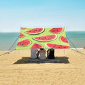 ALAZA Watermelon on Yellow Beach Tent Sun Shelter Portable Canopy Sunshade for Outdoor Camping Picnics Backyard Fun 10x9 ft
