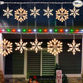 Dazzle Bright Christmas Snowflake Lights Outdoor100 Count 8.5FT Connectable Waterproof Christmas Icicle Lights with 6 Drops Plug in for Indoor Xmas Yard Home Decorations (Warm White)